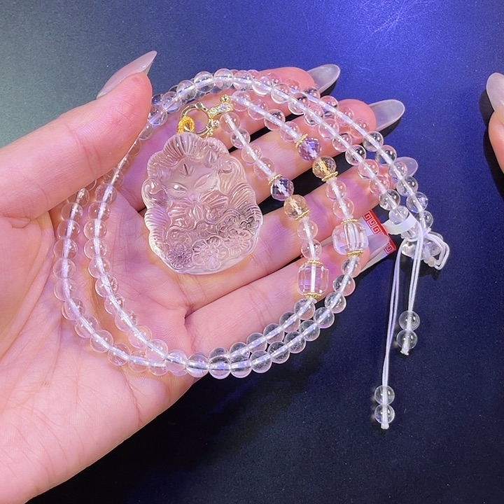 水晶白水晶有米花未镶嵌