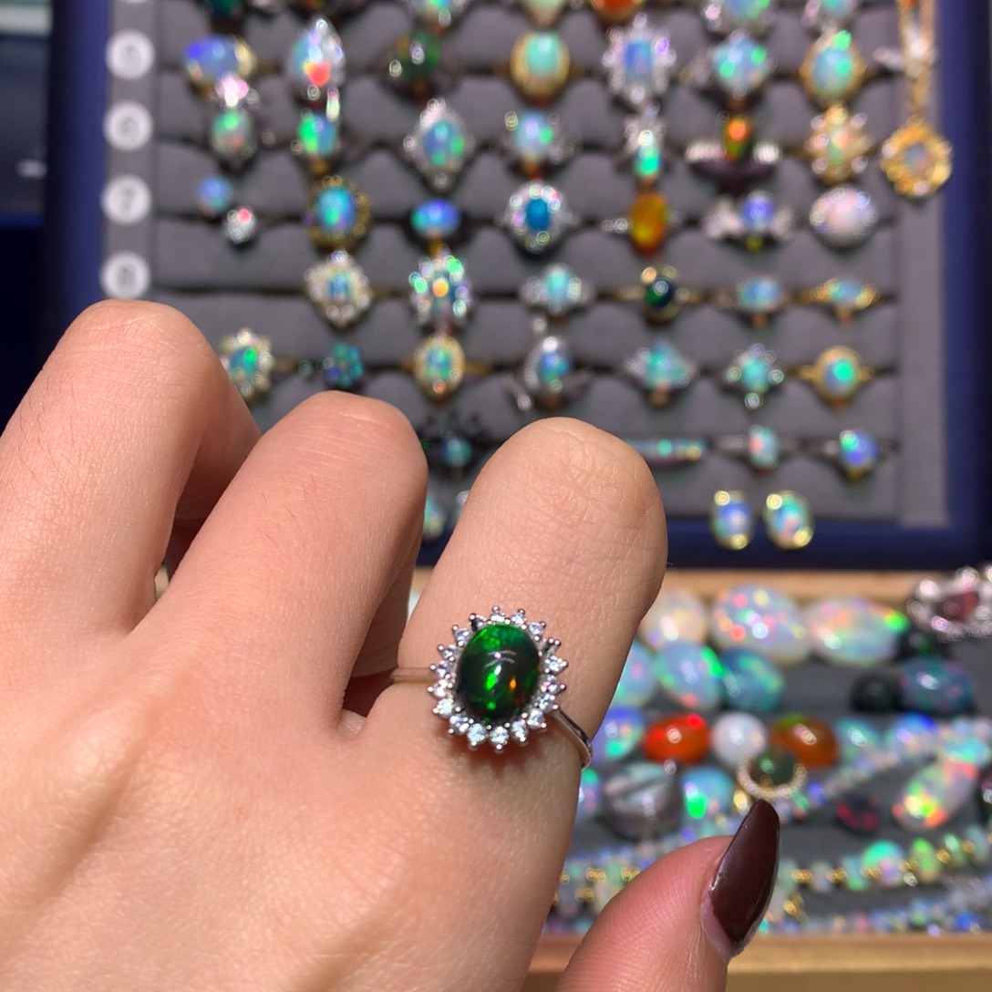 银S925镶嵌欧泊戒指款式改闭口不退换！茂****店