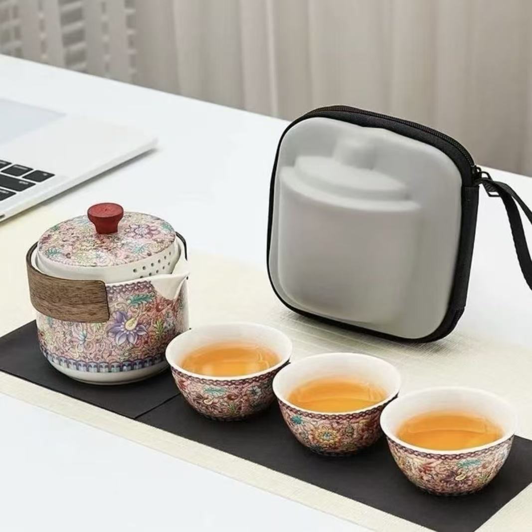 矮瓶白【红藏花】一壶3杯C0648