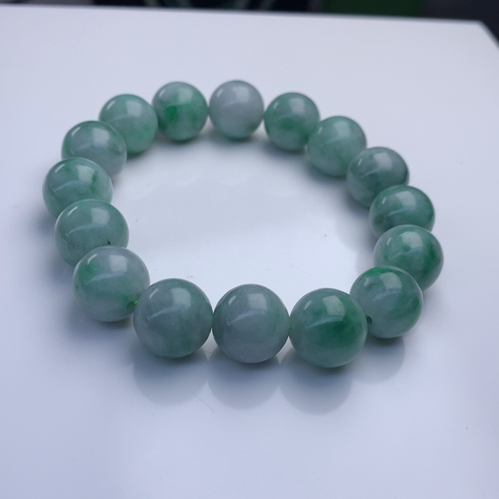 翡翠手串未镶嵌13.5mm！
