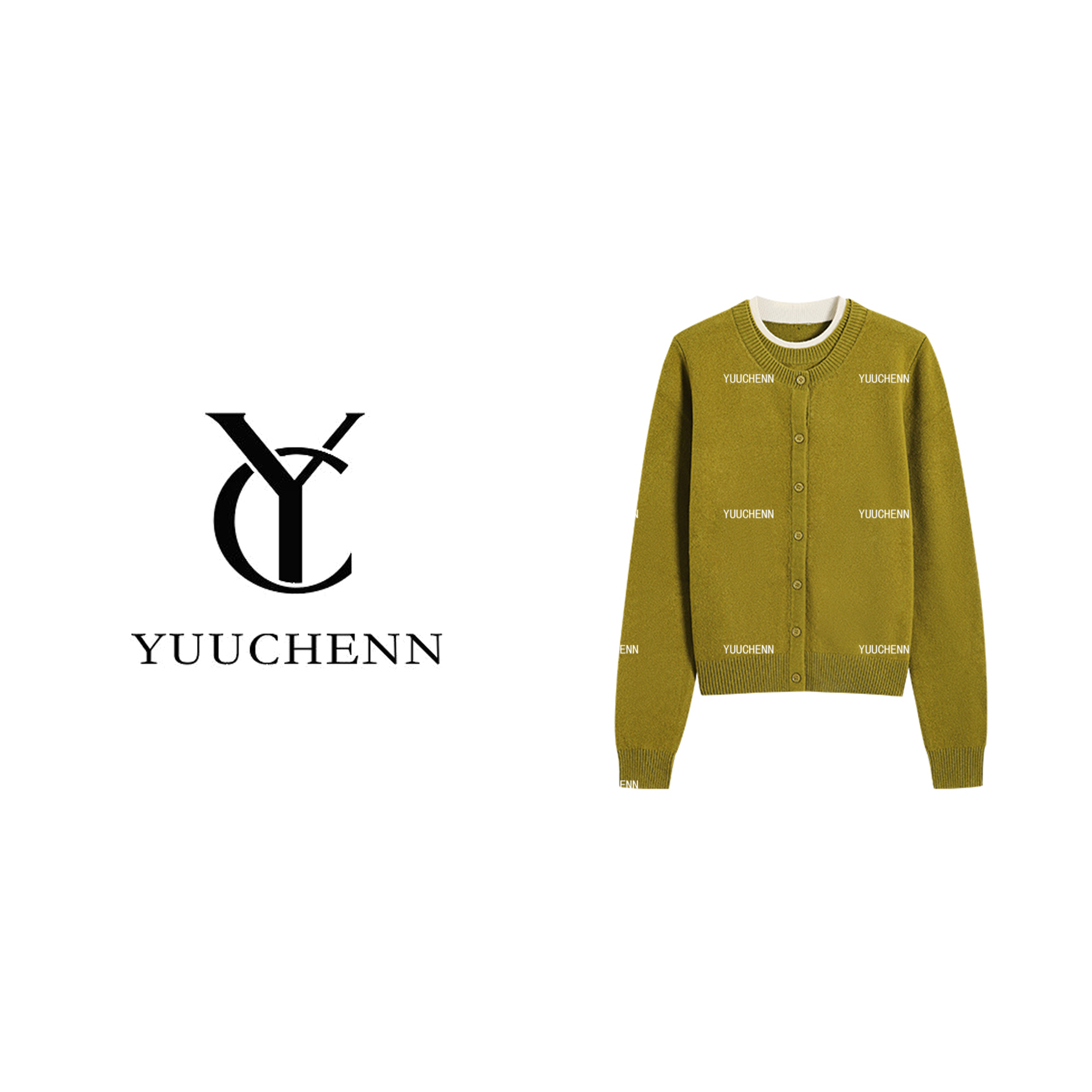 YUUCHENN羊毛厚度慵懒风休闲风女毛针织衫毛衣23C19923