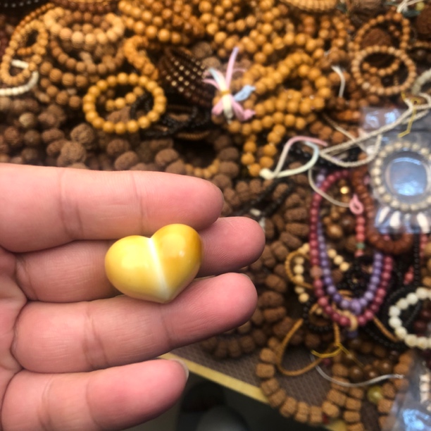 象牙果爱心屁桃配饰大尺寸光珠配珠（单颗）