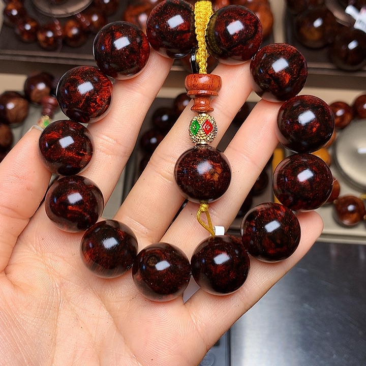 花梨木类手串/手链黄花梨风化料老挝花梨土埋料1.8