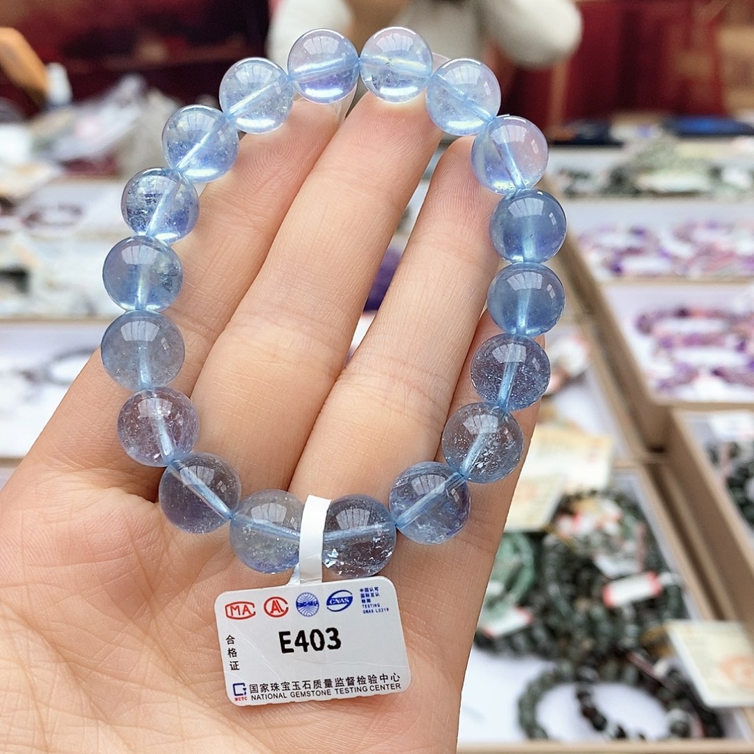 水晶手链未镶嵌E403 海蓝宝
