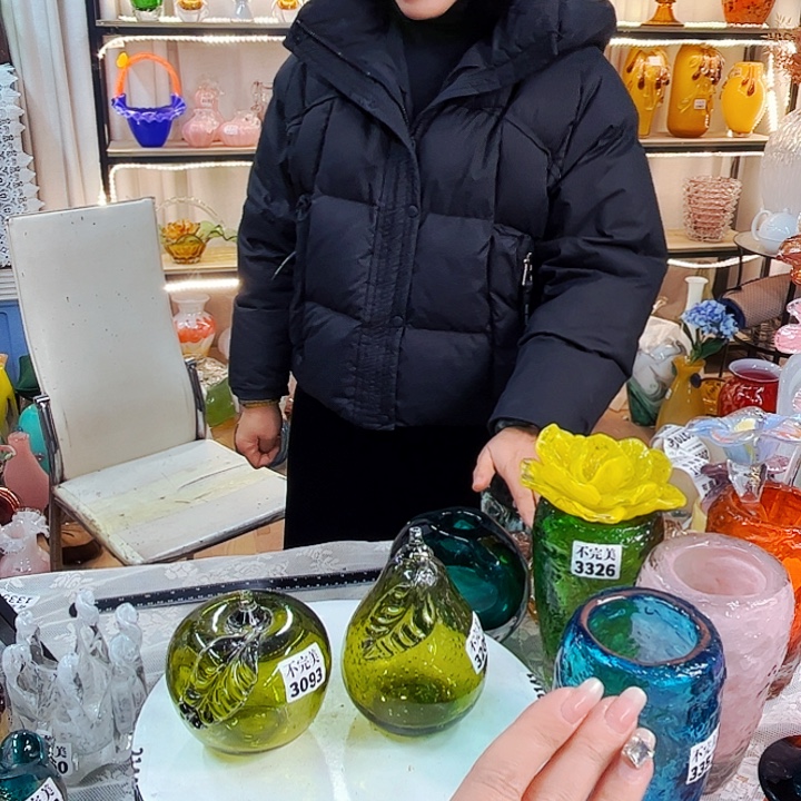 苹果梨家悦美居琉璃摆件