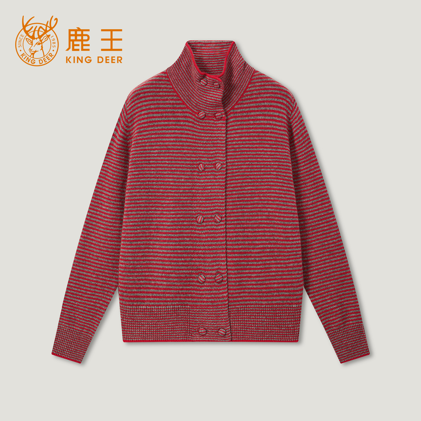 King Deer/鹿王秋冬新款女式针织长袖休闲高领羊绒衫L805652