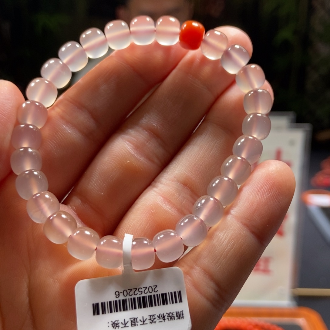 南红玛瑙7mm荔枝冻老型手串未镶嵌