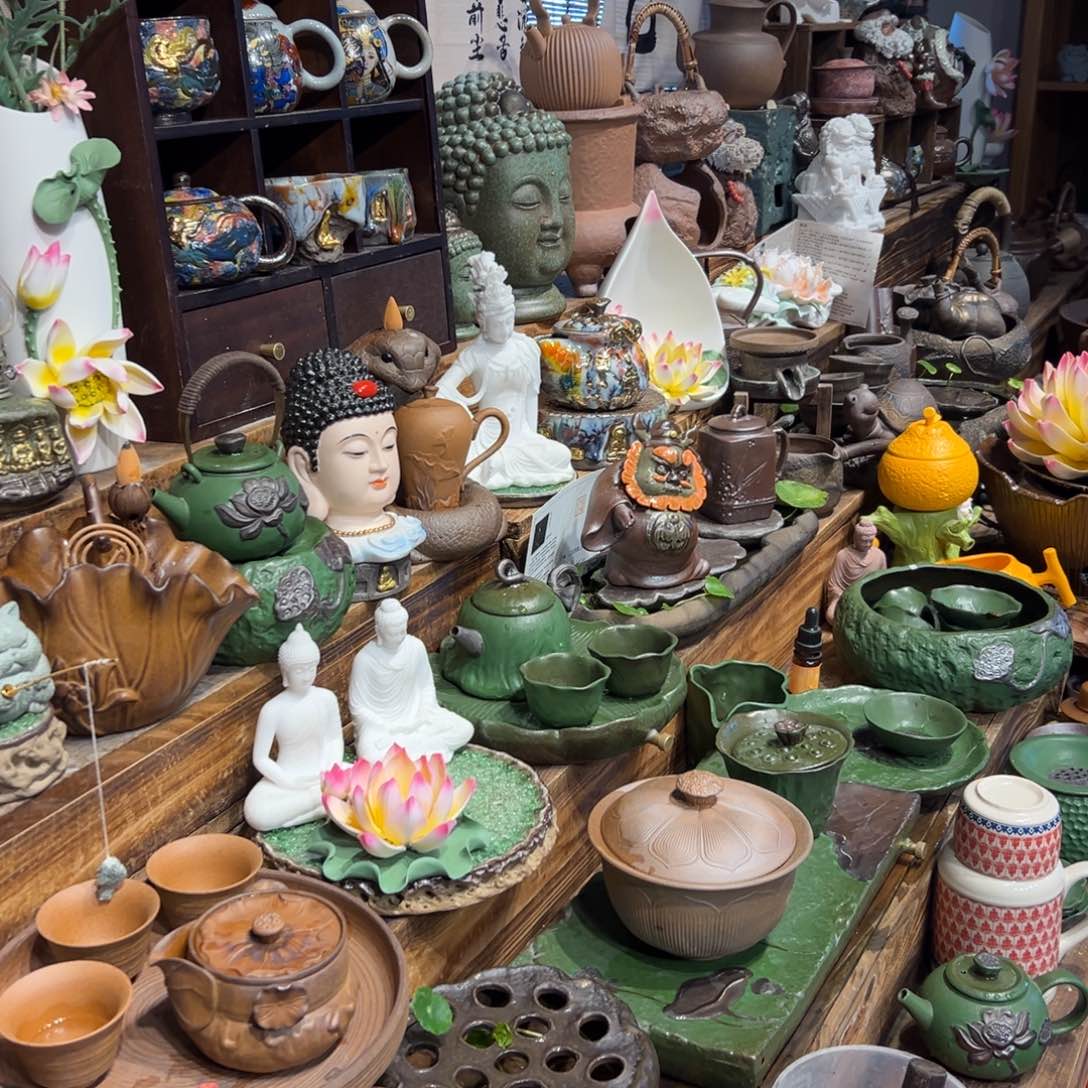 复古风格老陶泥系列茶盘茶具摆件