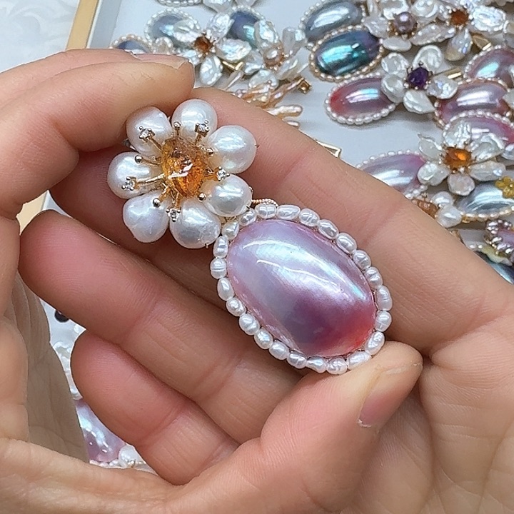 淡水珍珠珍珠银S925镶嵌