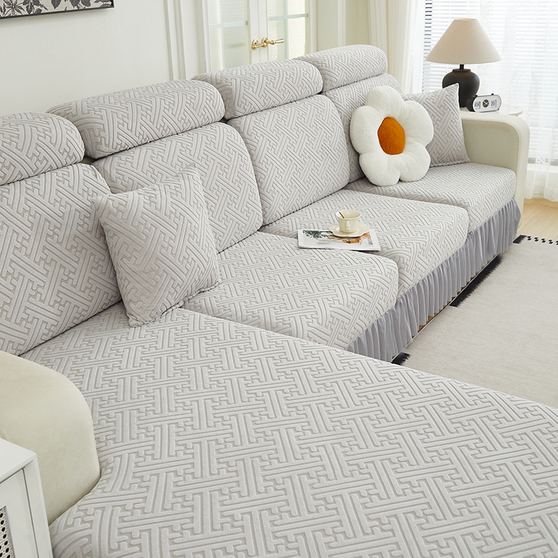 裙边设计加厚防滑弹力通用型沙发套四季防尘防猫抓