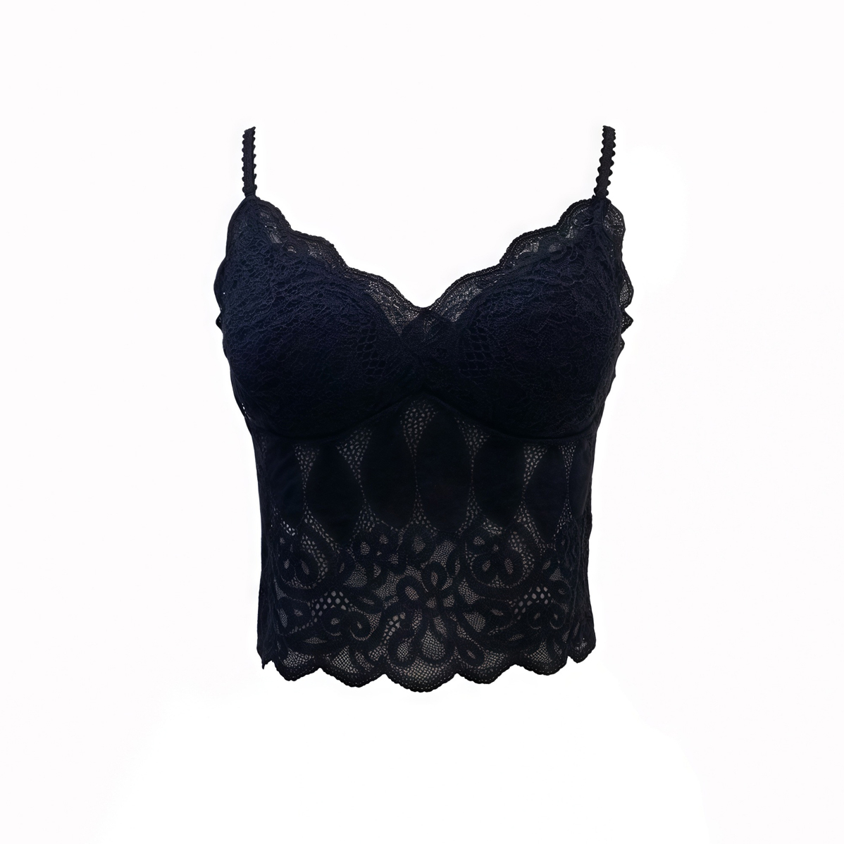 精致蕾丝花边美背吊带法式内衣抹胸防走光裹胸舒适美背女