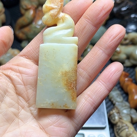 白玉菩提吊坠摆件