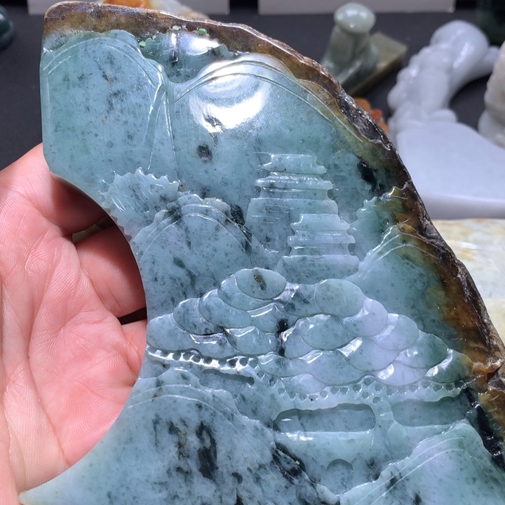 翡翠未镶嵌颈饰保真天然A货翡翠