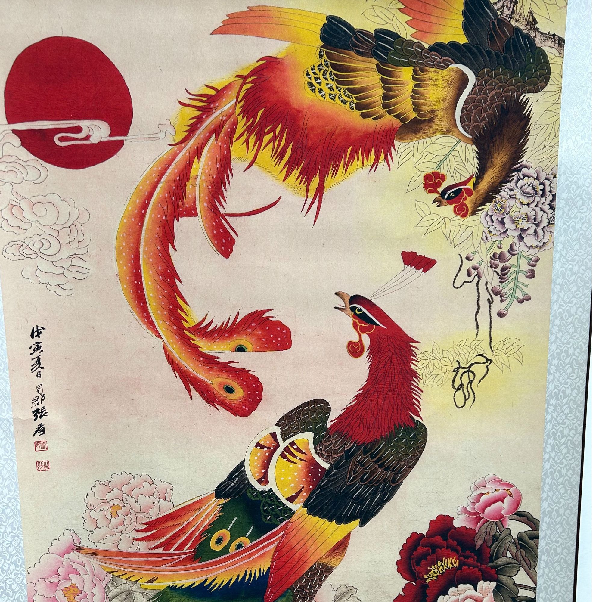【凤凰图】170*72  高清复刻 家居软装