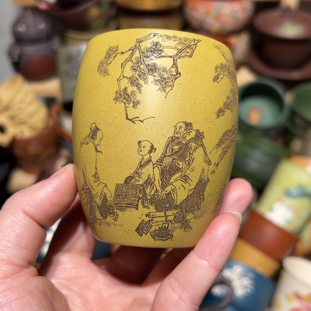 紫砂茶杯宜兴紫砂主人杯