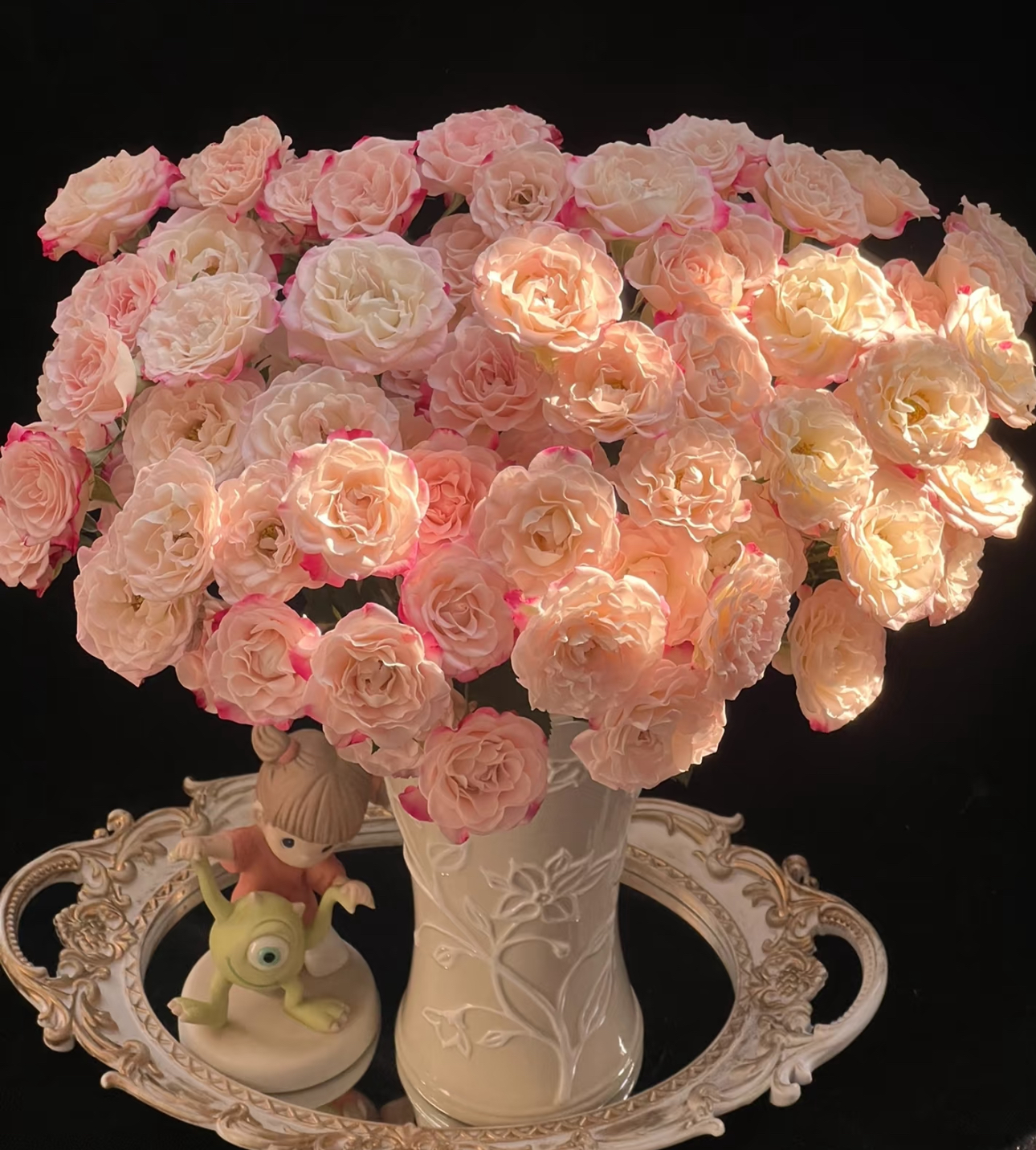 【折射泡泡】粉色多头玫瑰 收到需醒花 云南鲜花批发基地