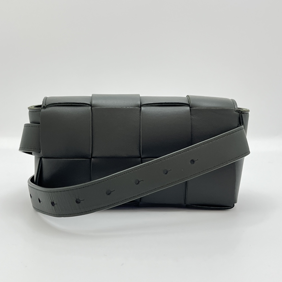 95新 BOTTEGA VENETA/葆蝶家 编织原野绿六格单肩斜挎豆腐包13122