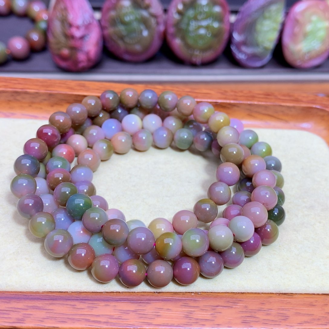 玛瑙手链未镶嵌盐源