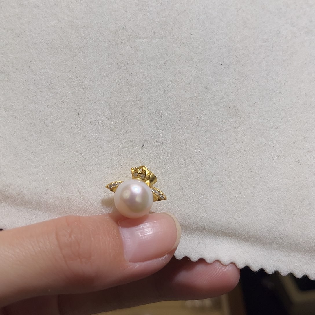 淡水珍珠银S925镶嵌颈饰