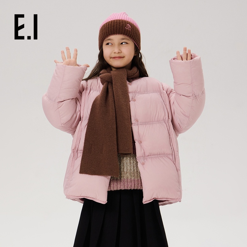 女童短款冬装新款韩系无领时尚泡芙面包服亲子装D8244650973