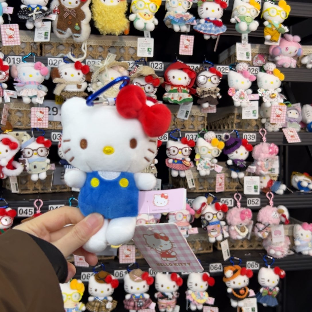 毛绒宝石蓝红蝴蝶结裸娃