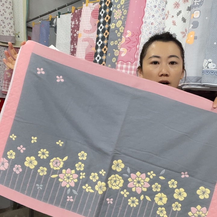 棉特价水晶棉灰色小花