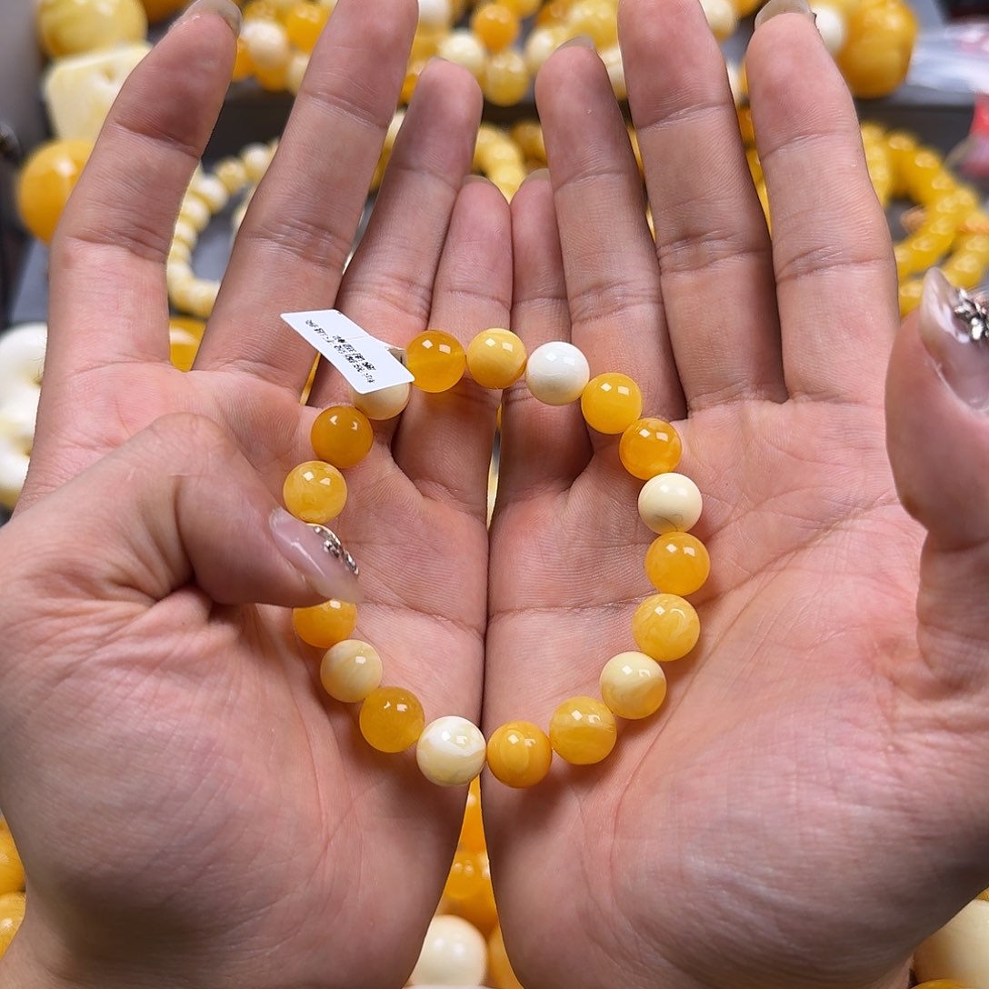 琥珀珠宝奇石未镶嵌10mm