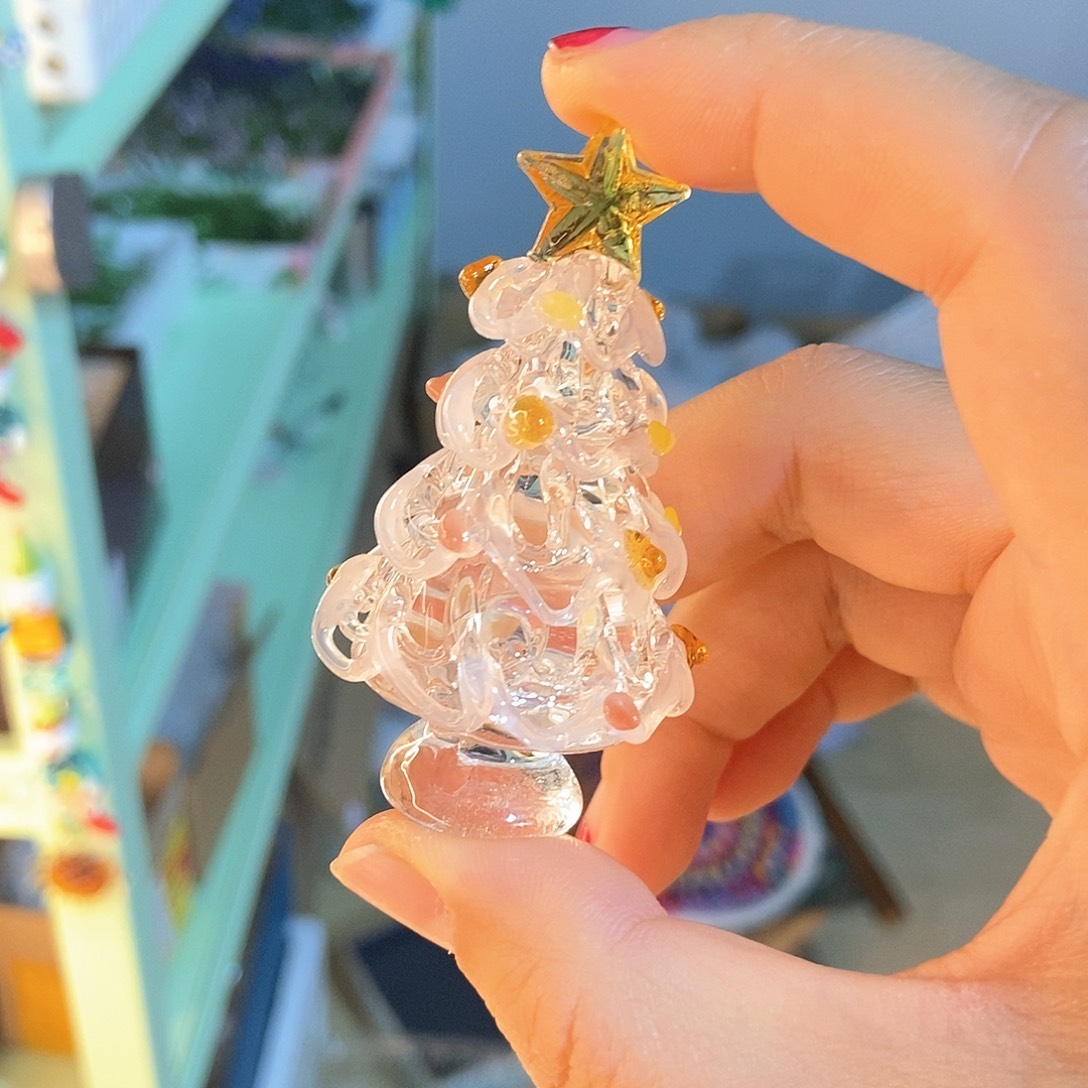 琉璃手工艺品瘦实心粉