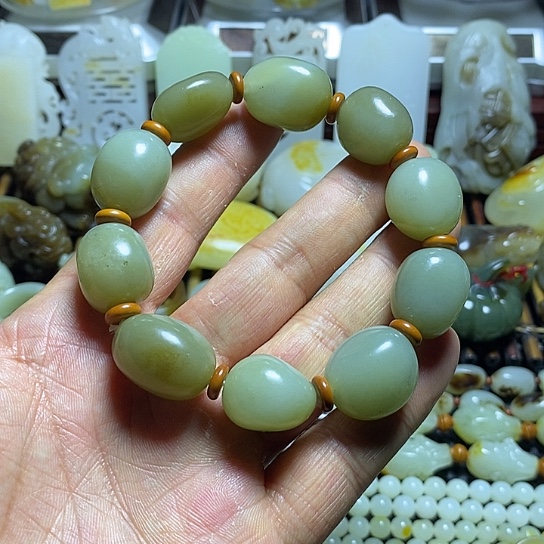 和田玉（糖玉）手链未镶嵌