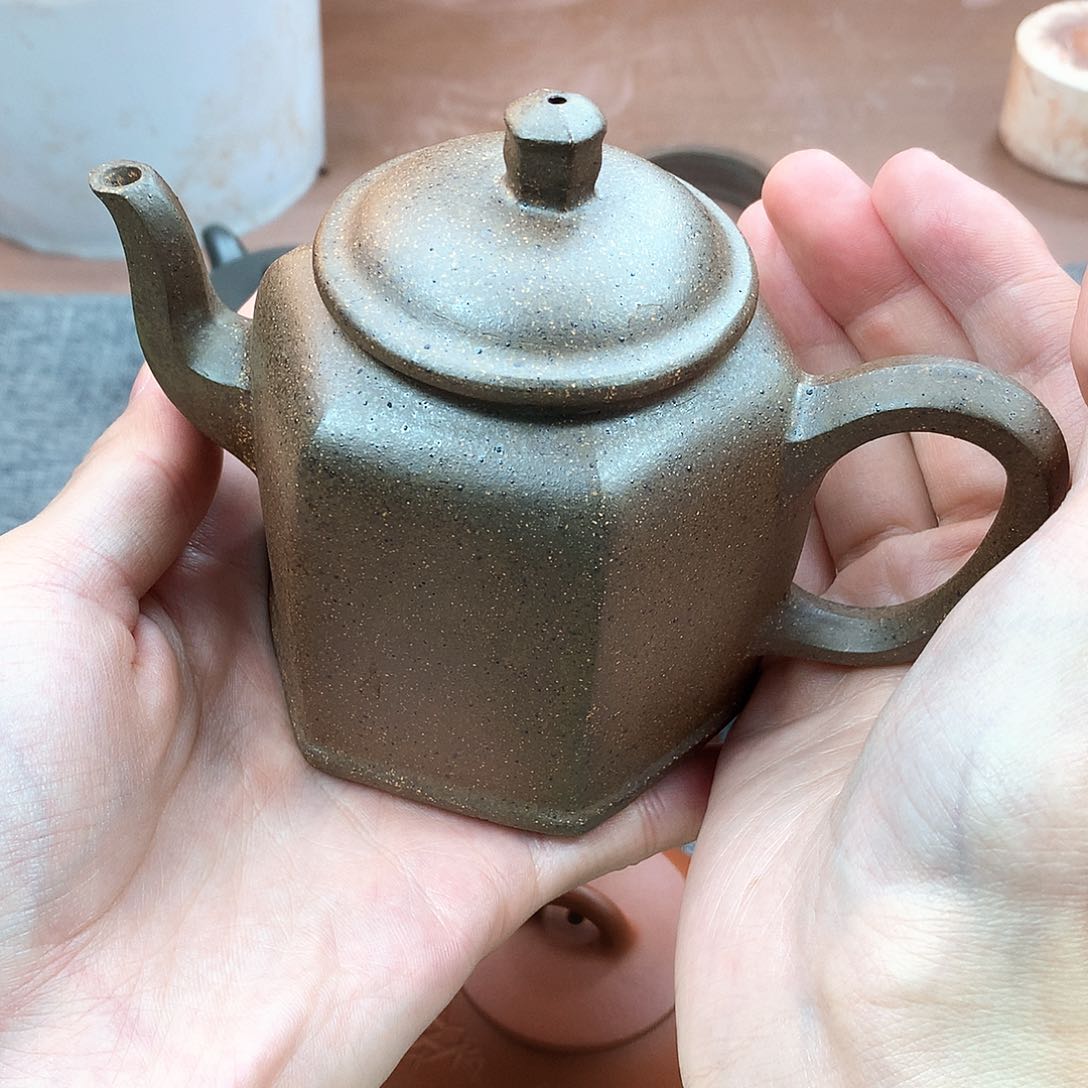 茶壶紫砂六方 柴桡