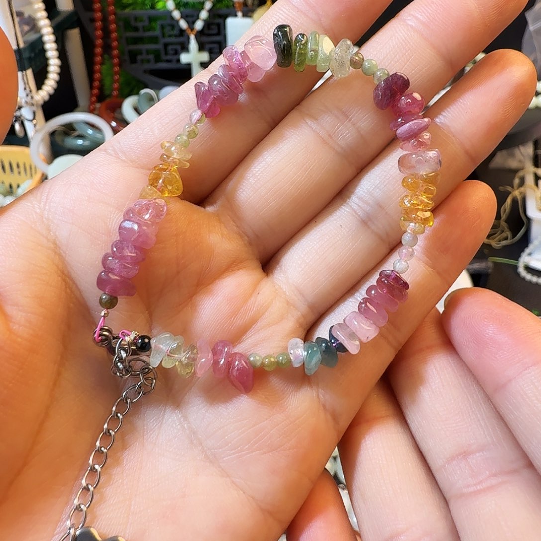 手链碧玺合金手链