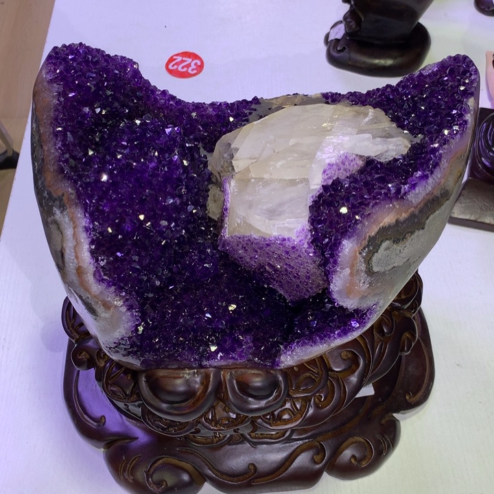 银S925镶嵌大型摆件（非配饰）紫晶