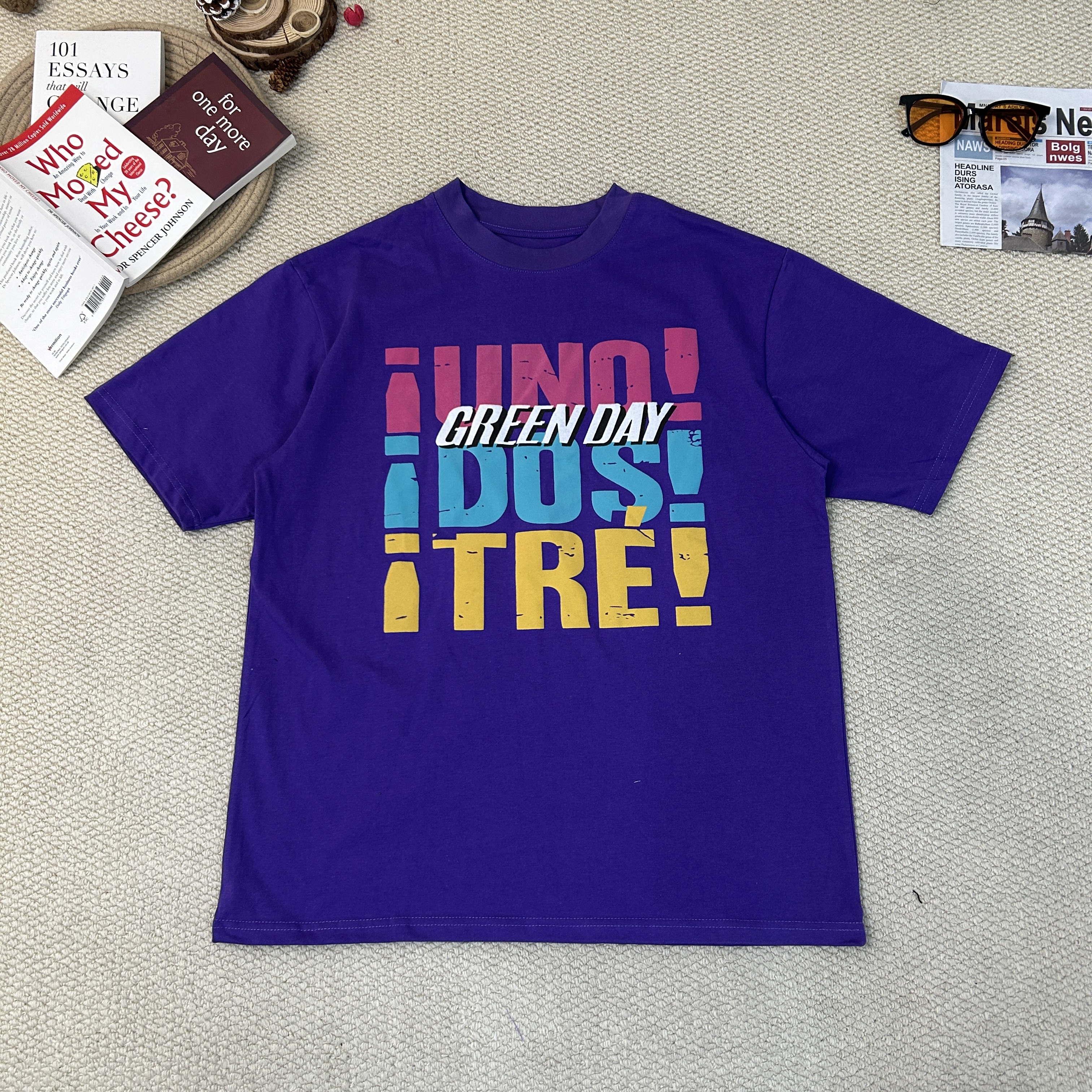 2025春季新款宽松百搭时字母印花短袖T恤9056