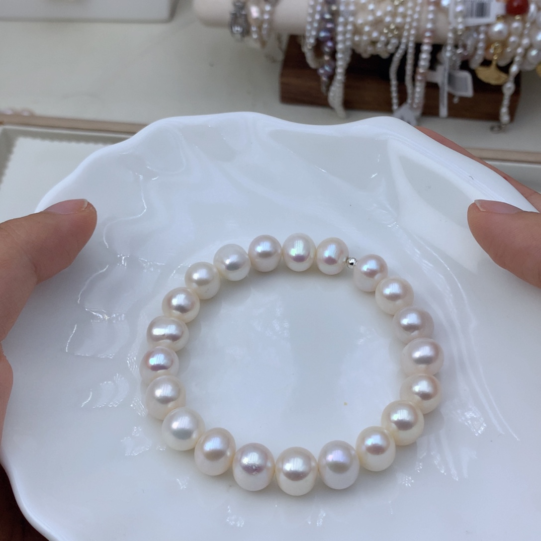 淡水珍珠手链银S925镶嵌