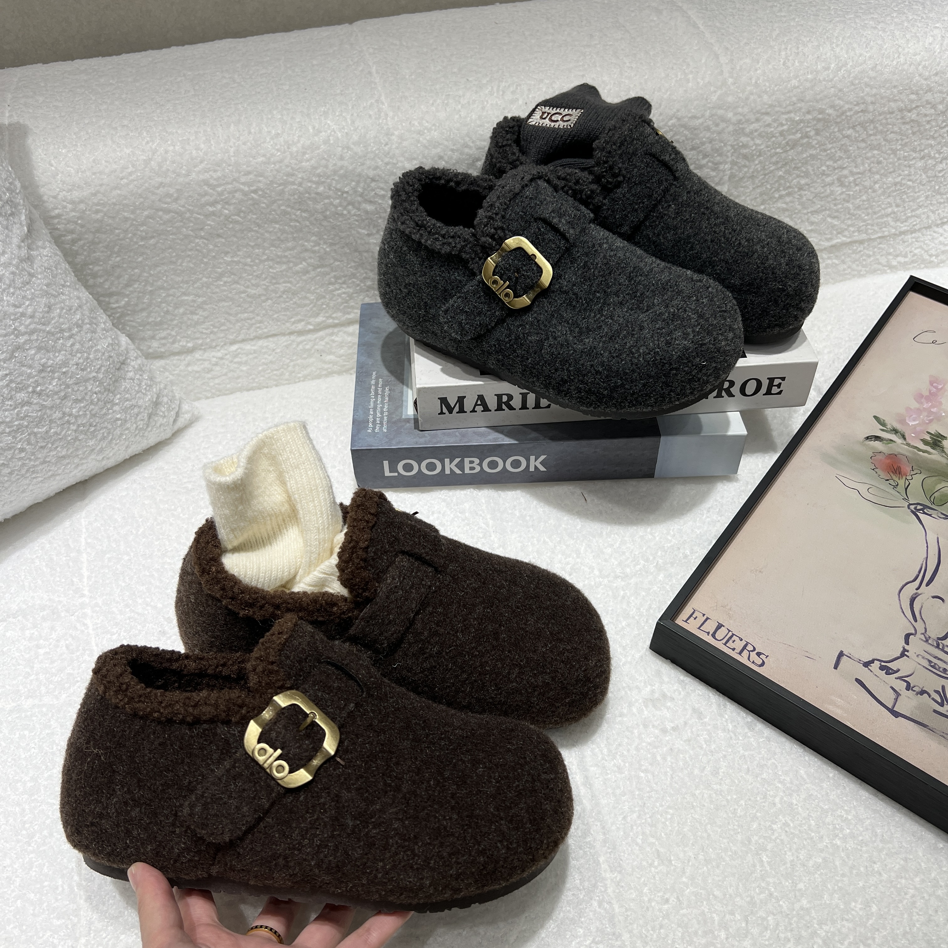 【AK】小个子加绒勃肯鞋女鞋子2025秋冬季保暖棉鞋