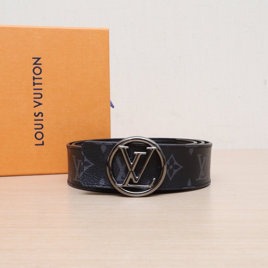 99新 LouisVuitton/路易威登 花花老花 PVC CIRCLE 双面腰带 90cm