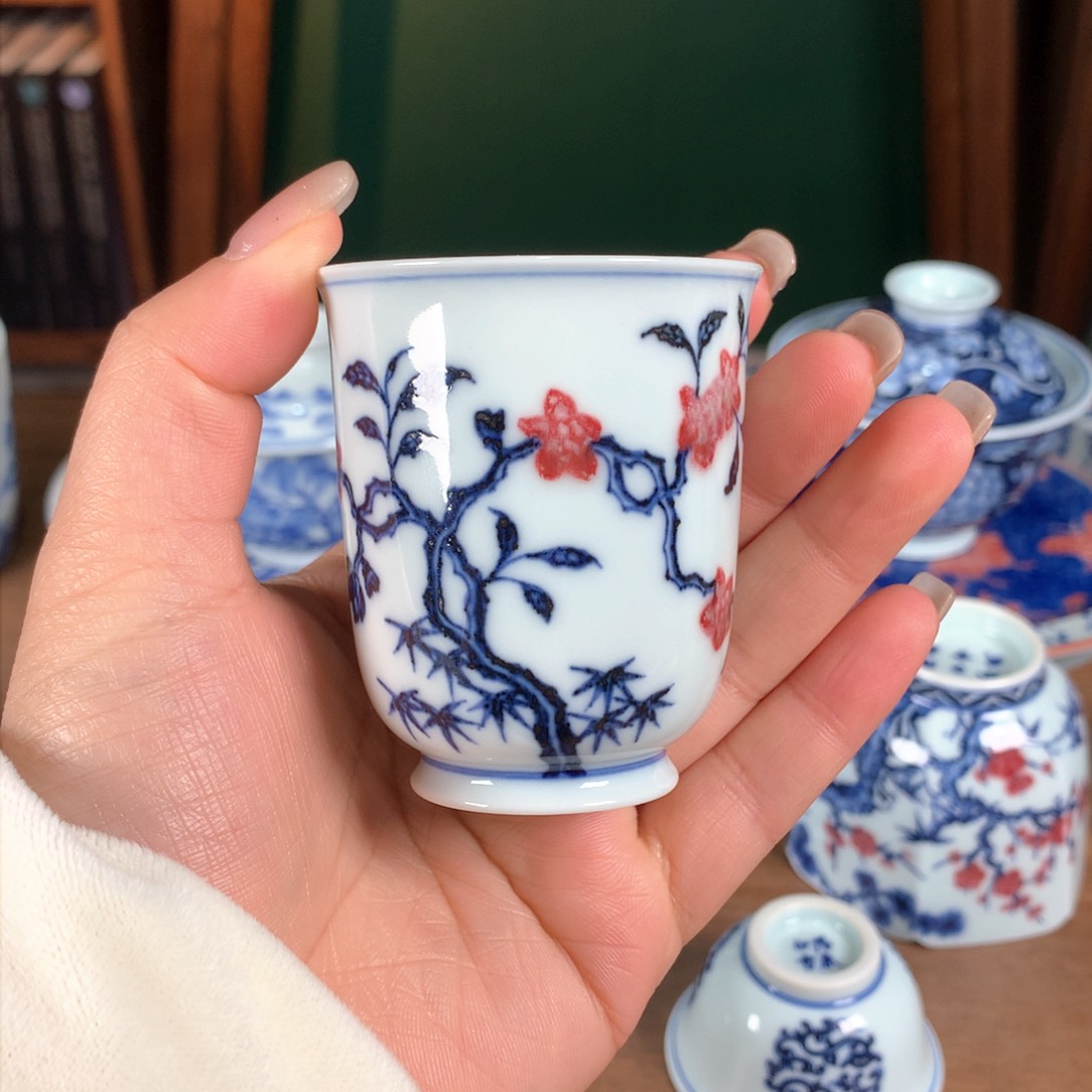 阳春白雪 青花釉里红