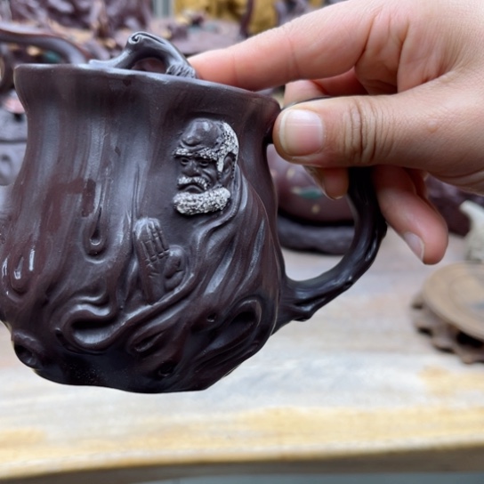 茶壶紫砂拼**人紫砂茶具