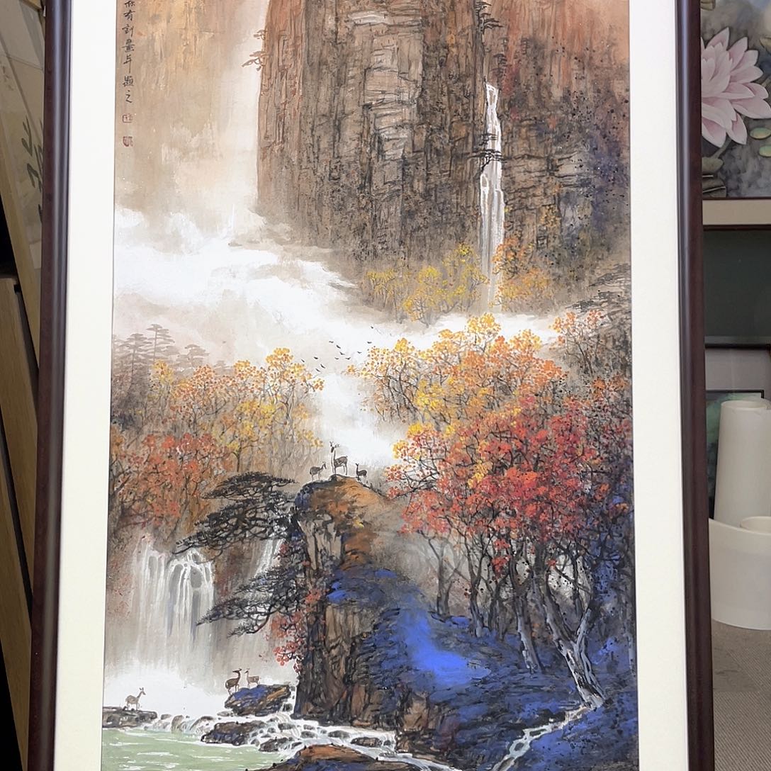 国画手绘国画，精品山水画心
