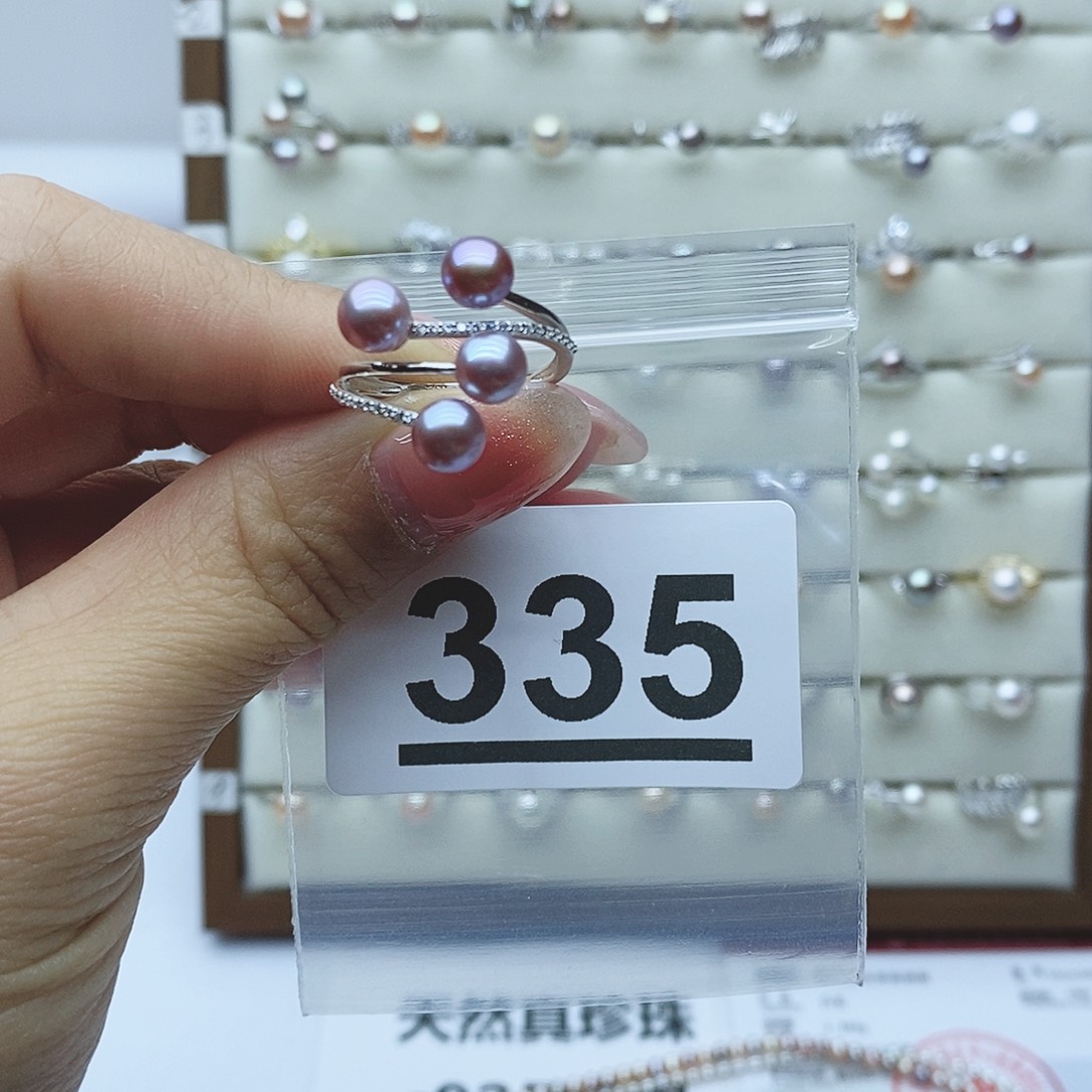 淡水珍珠戒指银S925镶嵌老****吴335