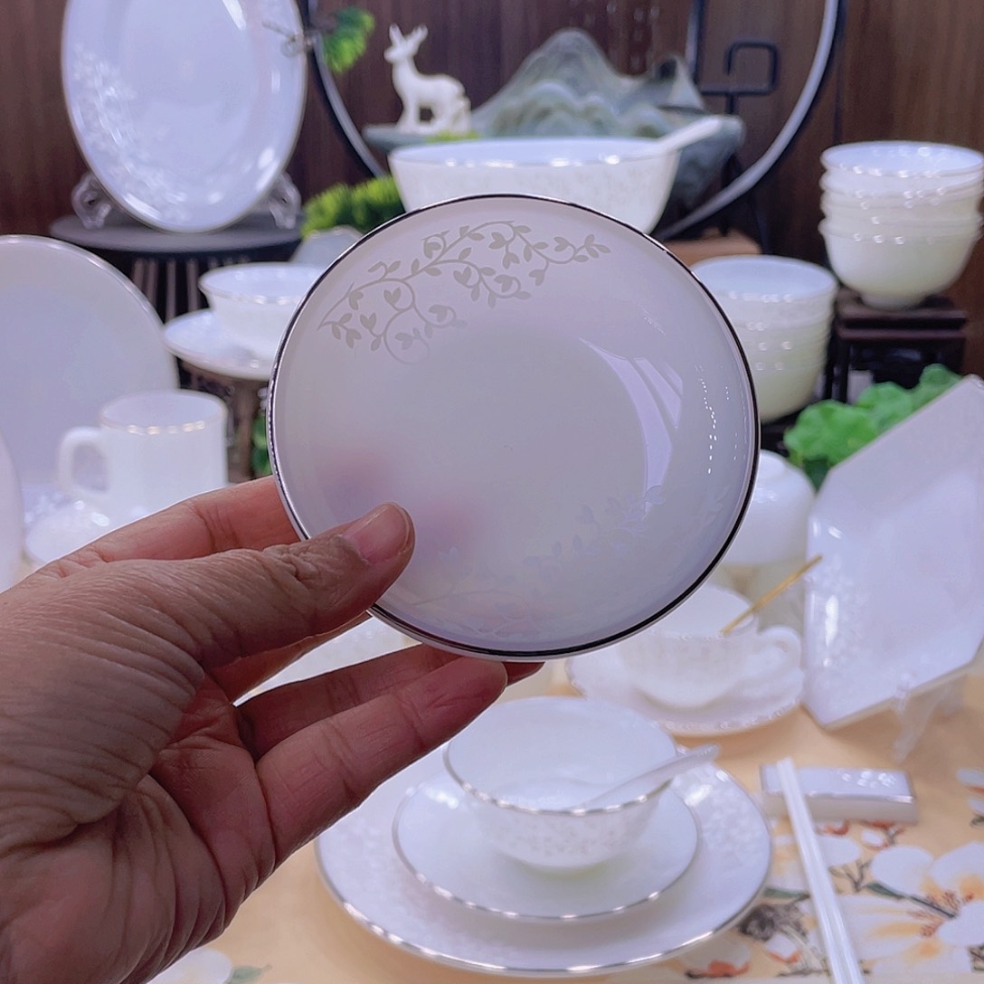 瓷景德镇暗香浮动碗。味碟