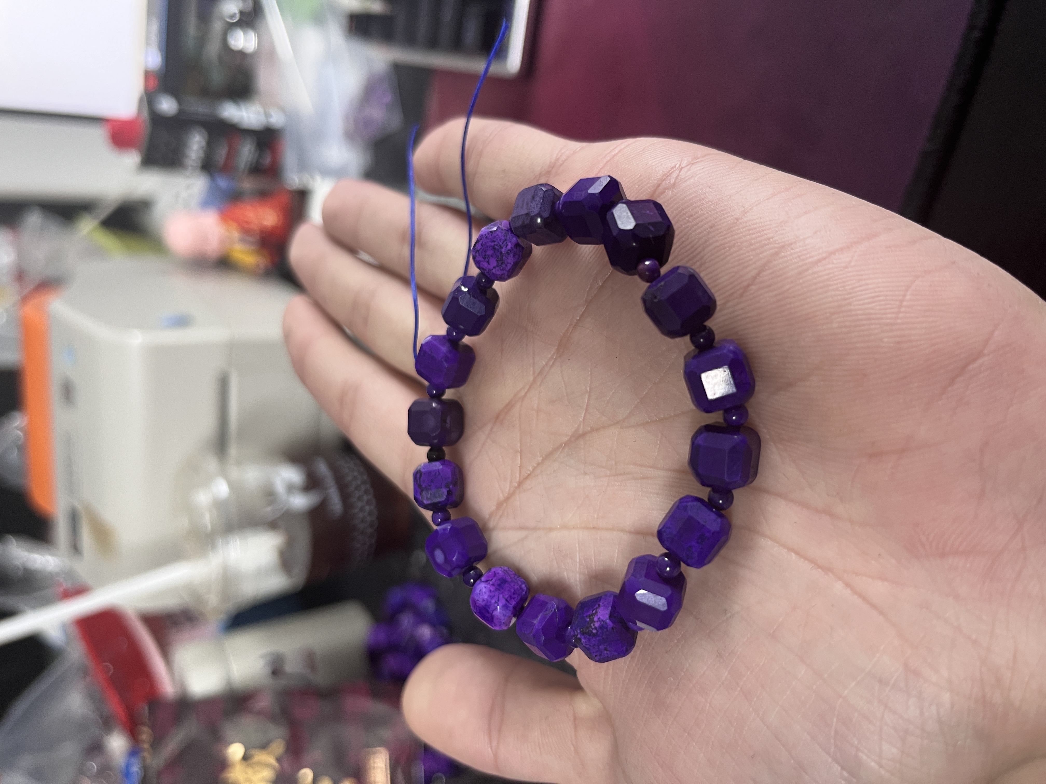 切面方糖8MDIY紫舒手串时尚百搭女款-713SK68