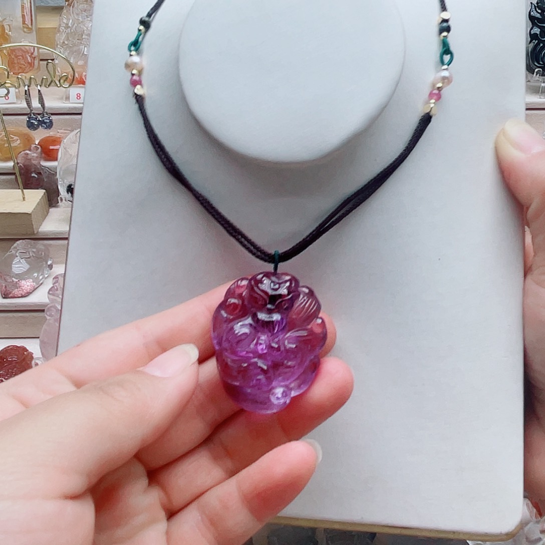 紫水晶吊坠未镶嵌水晶