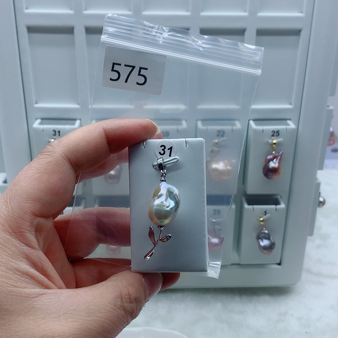 吊坠(不含链)淡水珍珠合金