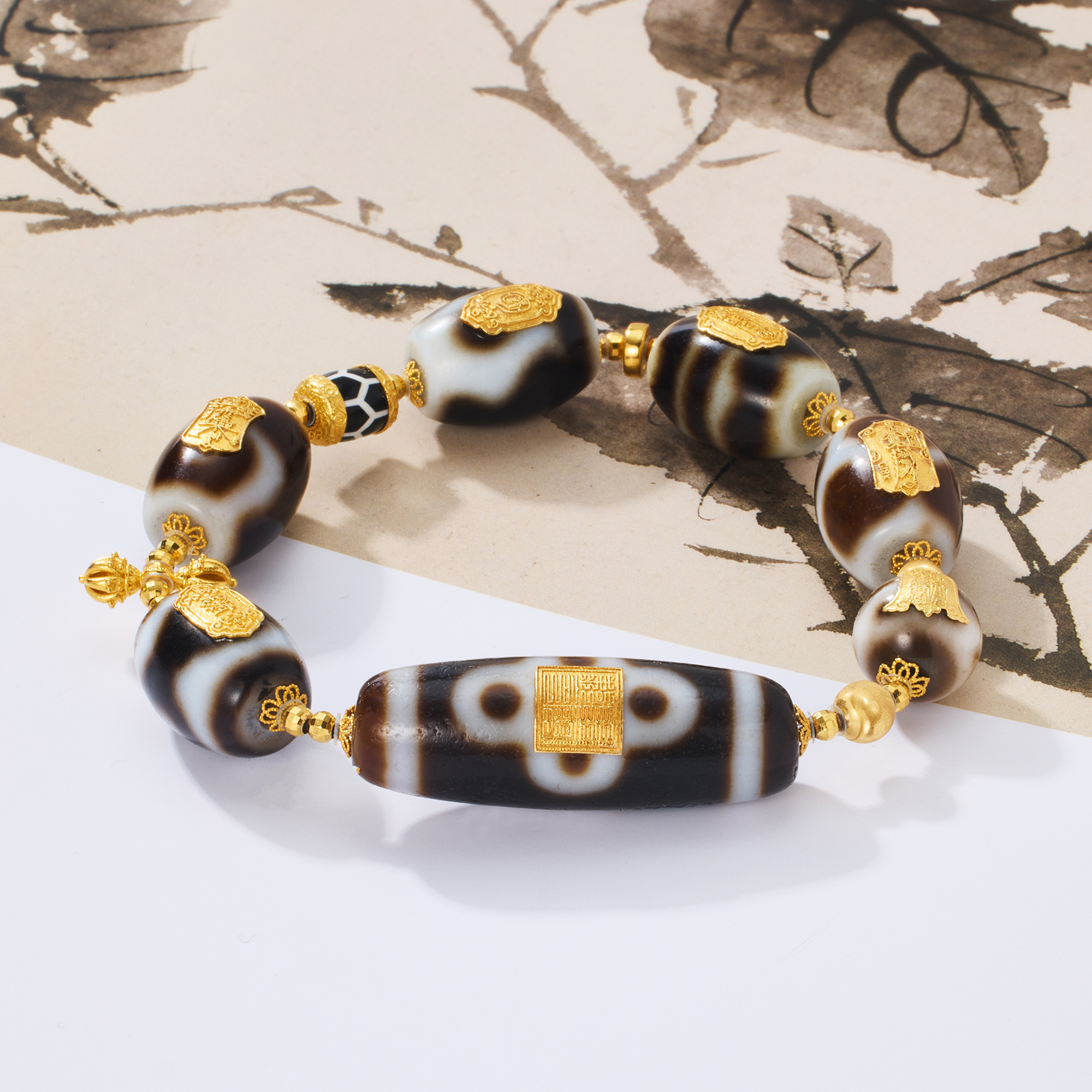 1v1+一了个卜【大女主多宝】18k天珠配比手串