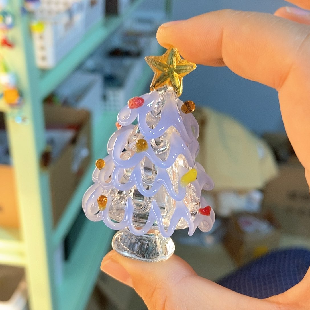 琉璃手工艺品实心蓝