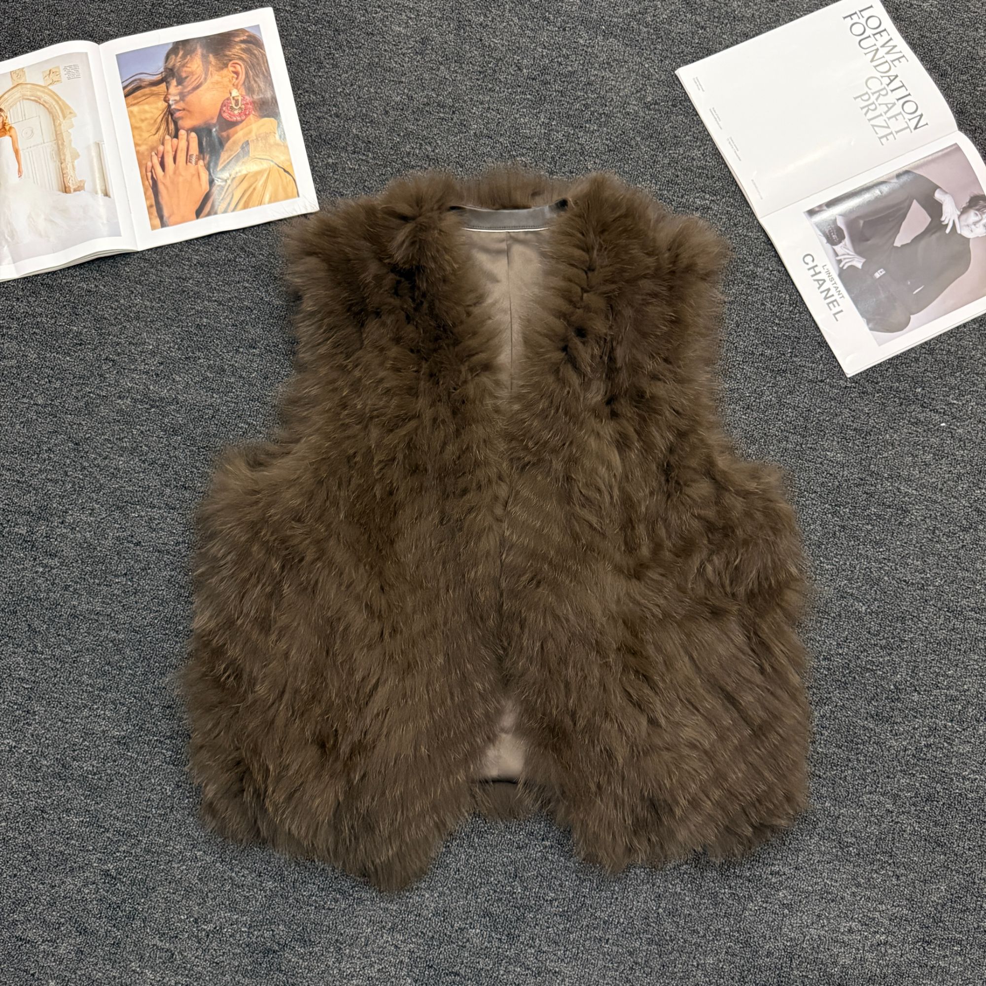 TOLDROLE 塔鹿蕾 进口狐狸毛皮草马甲M013