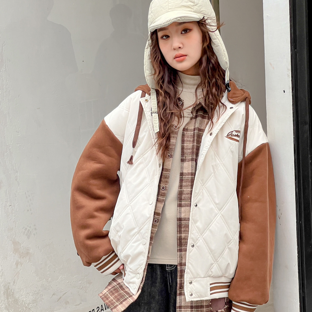 女童加厚外套休闲保暖假两件潮流百搭宽松秋冬韩版