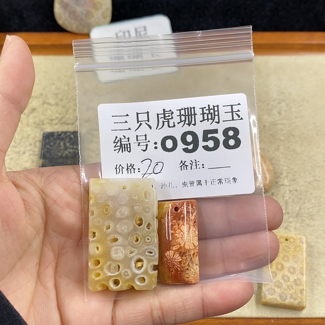 硅化珊瑚（珊瑚玉）1未镶嵌陈****～