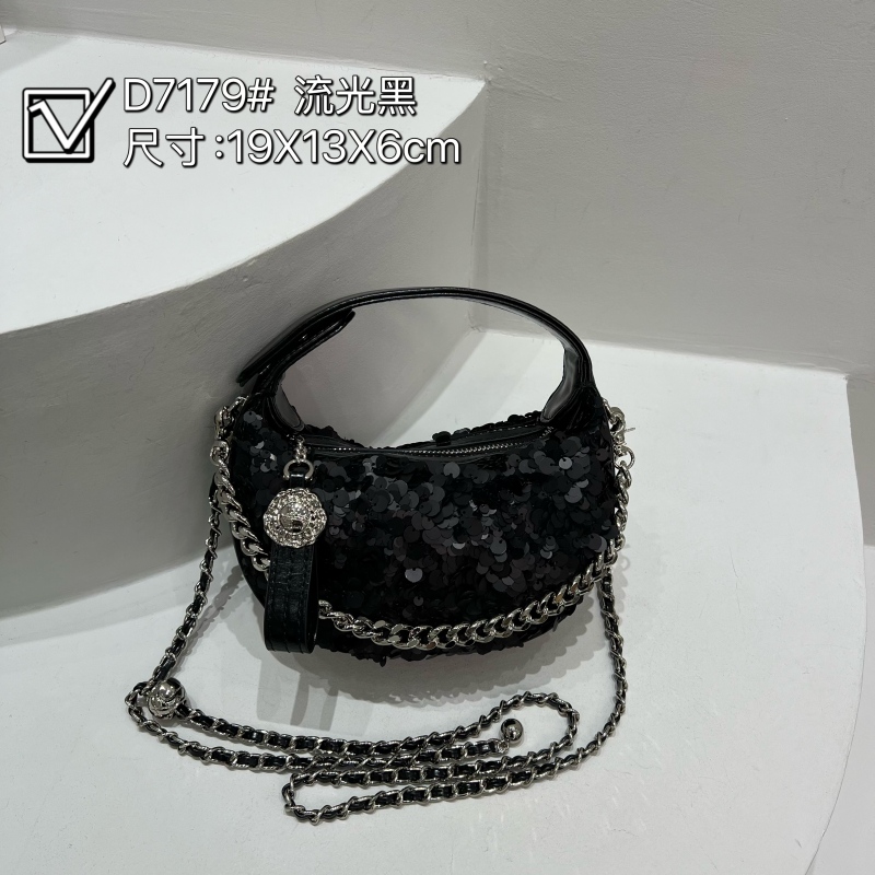 【广州特特】ZT-D7179-流光黑高雅女士百搭休闲时尚肩包多功能